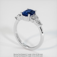 0.98 Ct. Blue Sapphire Ring, Platinum 950 2
