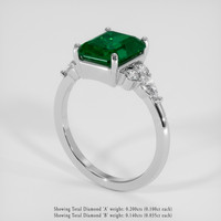 2.23 Ct. Emerald Ring, Platinum 950 2