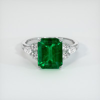 3.53 Ct. Emerald Ring, Platinum 950 1