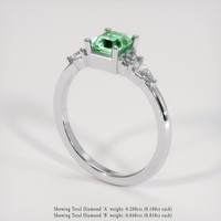 0.69 Ct. Emerald Ring, Platinum 950 2