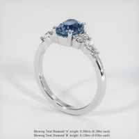 1.20 Ct. Gemstone Ring, Platinum 950 2