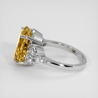 8.89 Ct. Yellow Citrine Ring, Platinum 950 4