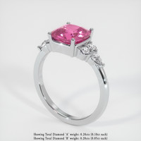 3.10 Ct. Pink Sapphire Ring, Platinum 950 2