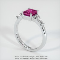 1.19 Ct. Pink Sapphire Ring, Platinum 950 2