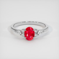1.17 Ct. Ruby Ring, Platinum 950 1