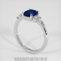 1.25 Ct. Blue Sapphire Ring, Platinum 950 2