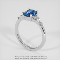 1.53 Ct. Blue Sapphire Ring, Platinum 950 2