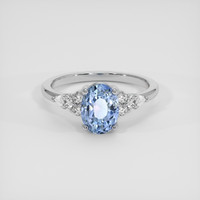 2.52 Ct. Blue Sapphire Ring, Platinum 950 1