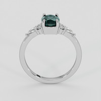 1.55 Ct. Bluish Green Sapphire Ring, Platinum 950 3
