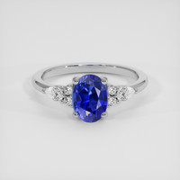 1.11 Ct. Blue Sapphire Ring, Platinum 950 1