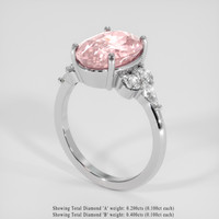 5.11 Ct. Pink Sapphire Ring, Platinum 950 2