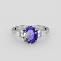 1.92 Ct. Purple Sapphire Ring, Platinum 950 1