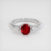 0.88 Ct. Ruby Ring, Platinum 950 1