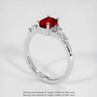 0.88 Ct. Ruby Ring, Platinum 950 2