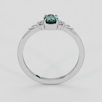0.80 Ct. Bluish Green Sapphire Ring, Platinum 950 3