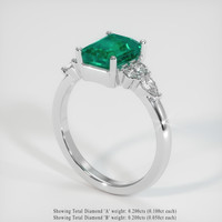 2.68 Ct. Emerald Ring, Platinum 950 2