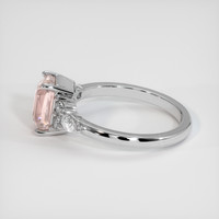 2.57 Ct. Peach Sapphire Ring, Platinum 950 4