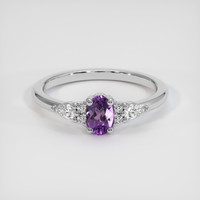 0.51 Ct. Purple Sapphire Ring, Platinum 950 1