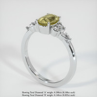 1.02 Ct. Yellow Sapphire Ring, Platinum 950 2