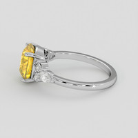 3.09 Ct. Yellow Sapphire Ring, Platinum 950 4