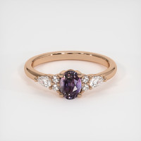 0.70 Ct. Bi Color Sapphire Ring, 14K Rose Gold 1