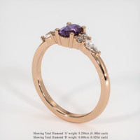 0.70 Ct. Bi Color Sapphire Ring, 14K Rose Gold 2
