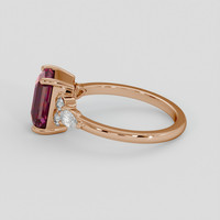 2.80 Ct. Red Garnet Ring, 14K Rose Gold 4
