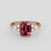 2.14 Ct. Purplish Red Rubellite Tourmaline Ring, 14K Rose Gold 1