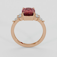 2.14 Ct. Purplish Red Rubellite Tourmaline Ring, 14K Rose Gold 3