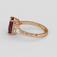 2.14 Ct. Purplish Red Rubellite Tourmaline Ring, 14K Rose Gold 4