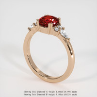 1.54 Ct. Ruby Ring, 14K Rose Gold 2