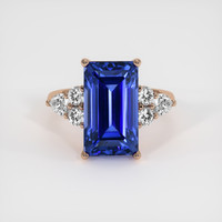9.37 Ct. Blue Sapphire Ring, 14K Rose Gold 1
