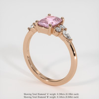 1.71 Ct. Pink Sapphire Ring, 14K Rose Gold 2