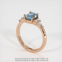 1.78 Ct. Sapphire Ring, 14K Rose Gold 2