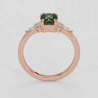 1.60 Ct. Yellowish Green Sapphire Ring, 14K Rose Gold 3