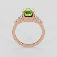 3.44 Ct. Green Sapphire Ring, 14K Rose Gold 3