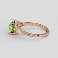 3.44 Ct. Green Sapphire Ring, 14K Rose Gold 4