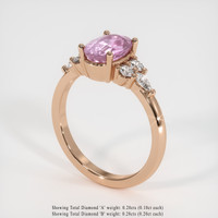 2.41 Ct. Pinkish Purple Sapphire Ring, 18K Rose Gold 2