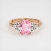 2.57 Ct. Sapphire Ring, 18K Rose Gold 1