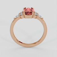 2.09 Ct. Padparadscha Sapphire Ring, 18K Rose Gold 3