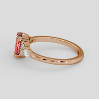 2.09 Ct. Padparadscha Sapphire Ring, 18K Rose Gold 4