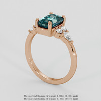 2.20 Ct. Bi Color Sapphire Ring, 18K Rose Gold 2