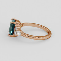 2.20 Ct. Bi Color Sapphire Ring, 18K Rose Gold 4