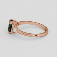 1.60 Ct. Yellowish Green Sapphire Ring, 18K Rose Gold 4