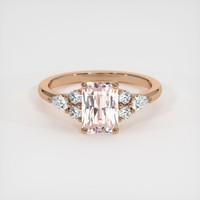 2.57 Ct. Peach Sapphire Ring, 18K Rose Gold 1
