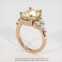 6.16 Ct. Sapphire Ring, 18K Rose Gold 2