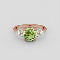 3.44 Ct. Green Sapphire Ring, 18K Rose Gold 1