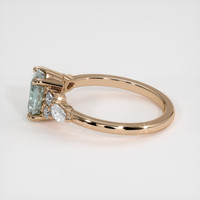 1.79 Ct. Bluish Green Sapphire Ring, 18K Rose Gold 4