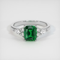 1.53 Ct. Tsavorite Garnet Ring, 10K White Gold 1