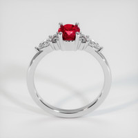 1.14 Ct. Pinkish Red Ruby Ring, 10K White Gold 3